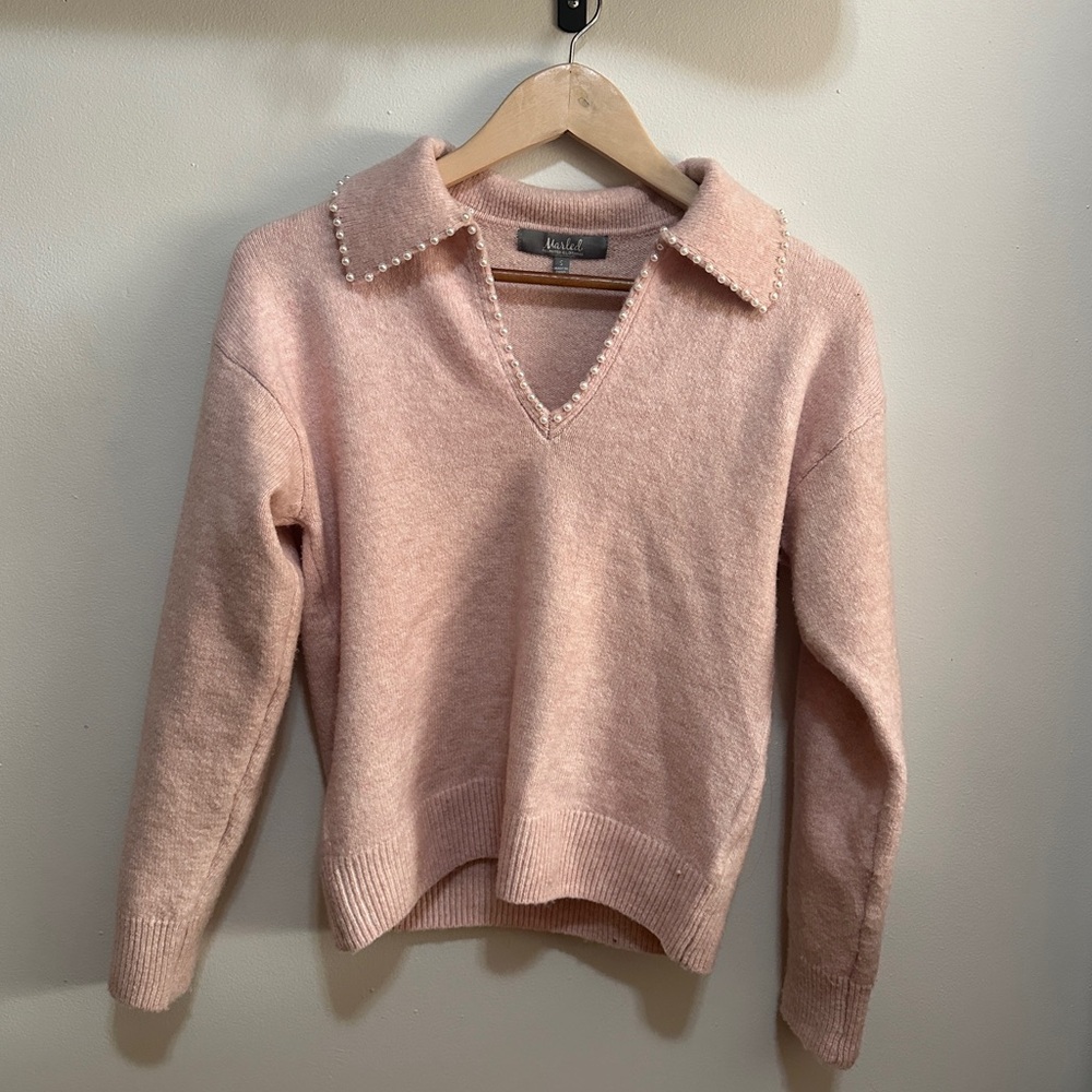 Knox Rose Soft Pink V-Neck Sweater